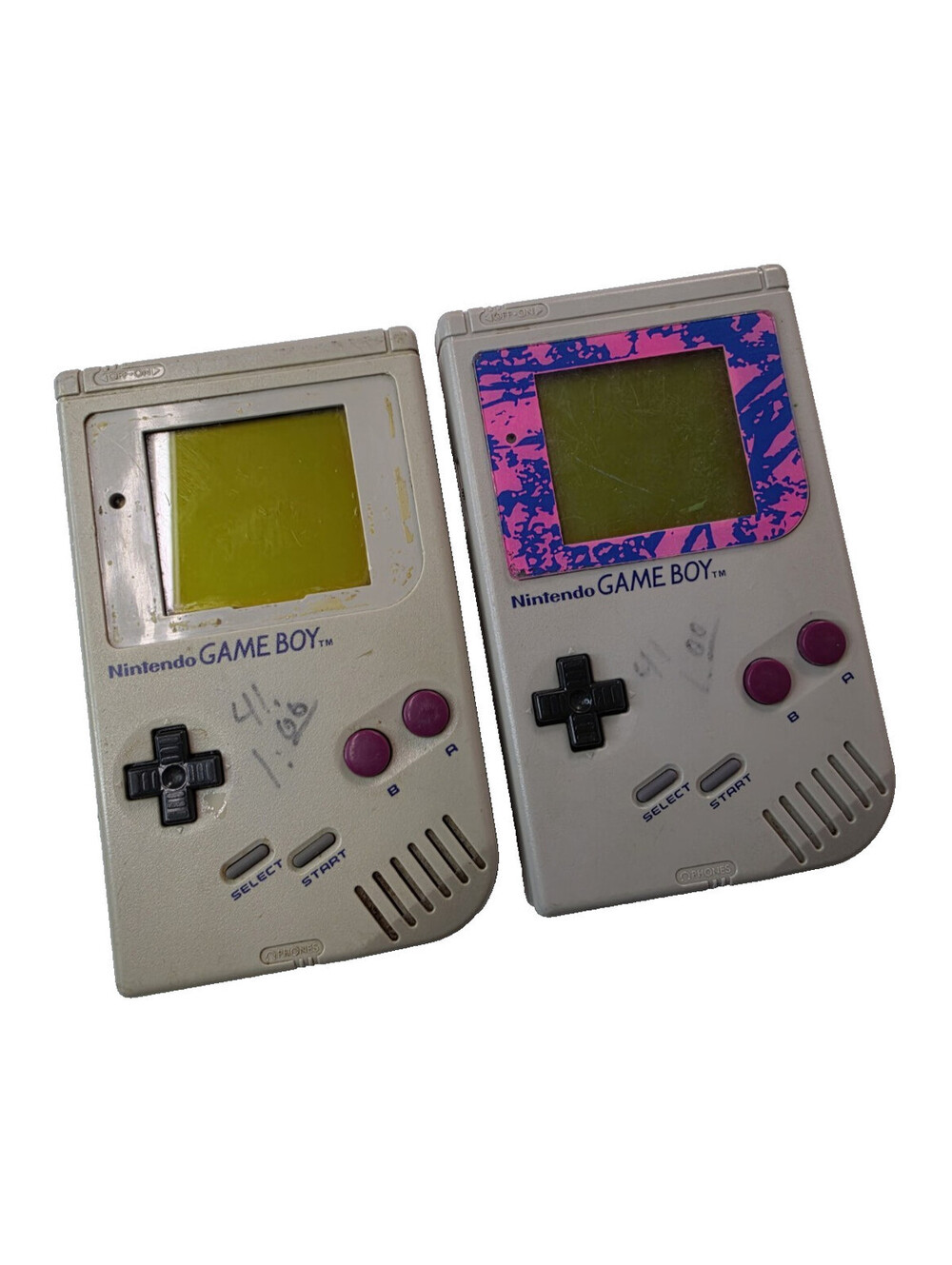 Lot of 2 Nintendo Gameboy DMG-01 Gray Handheld Console For Parts Not working